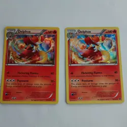 2x Delphox 13/124 Pokemon TCG XY Fates Collide Holo Rare NM - Image 1