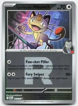 Team Rocket's Meowth (Team Rocket) Ascended Heroes 161/217 NM/M Pokemon Holo - Image 1