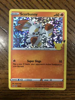 Pokemon 2021 McDonald's Collection Promo - Scorbunny Holo 16/25 - Image 1