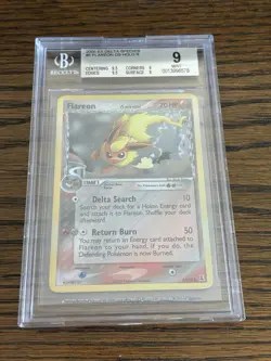 Pokemon Flareon 5/113 EX Delta Species Holo Rare Delta Species BGS 9 (2005) - Image 1