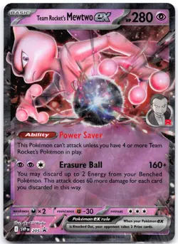 Team Rocket's Mewtwo ex 205 Holo Scarlet & Violet Promo - Image 1