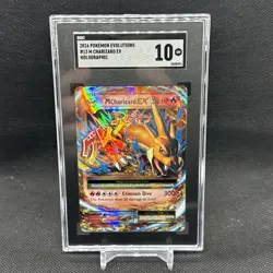 Pokemon 2016 M Charizard EX XY Evolutions 13/108 SGC 10 Gem Mint - Image 1