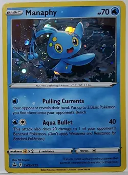 Fart Swirl 🌀 Manaphy SWSH275 Cosmos Holo Bleed Error Rare Pokemon TCG ✨ - Image 2