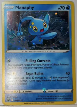 Fart Swirl 🌀 Manaphy SWSH275 Cosmos Holo Bleed Error Rare Pokemon TCG ✨ - Image 4