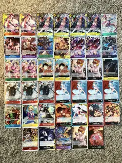 One Piece TCG Card Lot of 40 Rare Secret SR Promo Leader Foil - Image 1