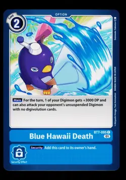 Blue Hawaii Death BT7-095 Blue Digimon Card CCG Trading Card - Image 1