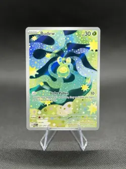 Pokemon TCG Ascended Heroes Budew Illustration Rare Holo Card 221/217 - Image 1