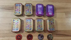 Pokemon Trading Card Game TCG Card EMPTY Tin LOT OF 8 COINS/CARDS GALAR POWER 820650807404 - Image 2