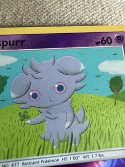 Espurr 59/147 Sm-Burning Shadows Reverse Holo - Pokemon Card Error - Image 4