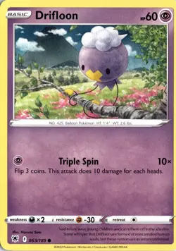 Drifloon 063/189 SWSH10: Astral Radiance Pokemon Card TCG - Image 1