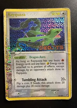 Pokemon Card-Rayquaza -Holo-Ex Deoxys -22/107-ENG-STAMPED-DAMAGED - Image 1
