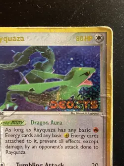 Pokemon Card-Rayquaza -Holo-Ex Deoxys -22/107-ENG-STAMPED-DAMAGED - Image 3