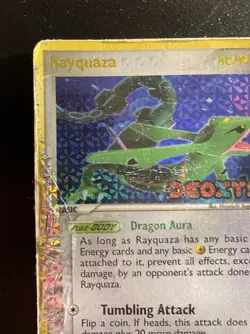 Pokemon Card-Rayquaza -Holo-Ex Deoxys -22/107-ENG-STAMPED-DAMAGED - Image 4