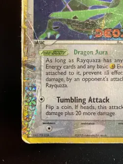 Pokemon Card-Rayquaza -Holo-Ex Deoxys -22/107-ENG-STAMPED-DAMAGED - Image 5