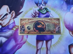 Billet Mortal Kombat OR Collector Gold Dore card goodies ticket Banknote - Image 1