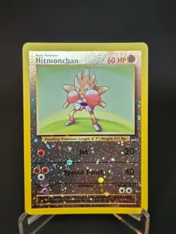 Hitmonchan Best of Game Reverse Holo Nintendo Pokemon Card NM - Image 1