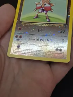 Hitmonchan Best of Game Reverse Holo Nintendo Pokemon Card NM - Image 3