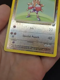Hitmonchan Best of Game Reverse Holo Nintendo Pokemon Card NM - Image 4