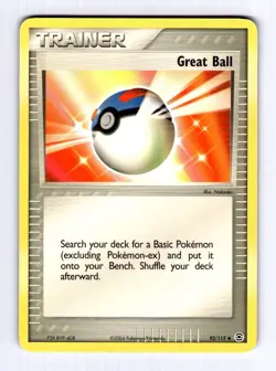 Great Ball FireRed & LeafGreen #92 (2004) Uncommon NM Pokemon - Image 1