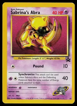 Pokemon Card - Sabrina's Abra Wizards Black Star Promos 19 Promo - Image 1