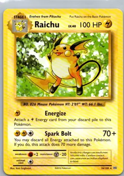 Pokemon TCG Raichu 36/108 Evolutions NM - Image 1
