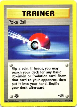 Poke Ball 64/64 Common Jungle Pokemon 1st Edition Lightly Played - Image 1