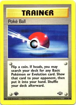 Poke Ball 64/64 Common Jungle Pokemon 1st Edition Moderately Played - Image 1