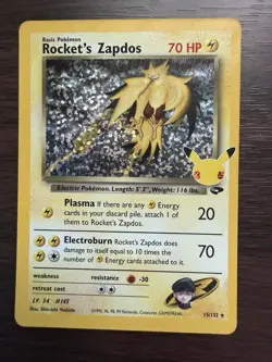 Pokemon Rocket's Zapdos 15/132 Celebrations Classic Collection Holo English HP … - Image 1
