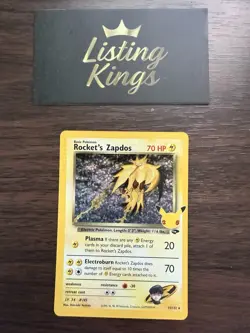 Pokemon Rocket's Zapdos 15/132 Celebrations Classic Collection Holo English HP … - Image 2