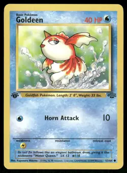Pokemon Cards Goldeen 53/64 1st Edition Jungle WOTC Common NM - Image 1
