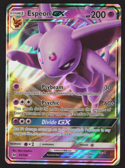 2017 Espeon GX 61/149 Sun & Moon Base Set Pokemon TCG Trading Card Game - Image 1