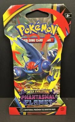 Pokemon TCG Mega Evolution Phantasmal Flames Booster w/ Heracross (1-Pack) - Image 1