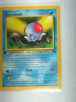 Tentacool #56/62 1st Edition Fossil Common Pokemon Card 1999 WOTC - Image 1