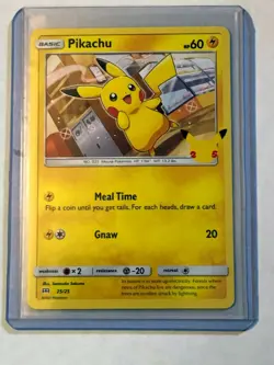 2021 Pokemon McDonalds 25th Anniversary Pikachu #25/25 NON-HOLO - Image 1