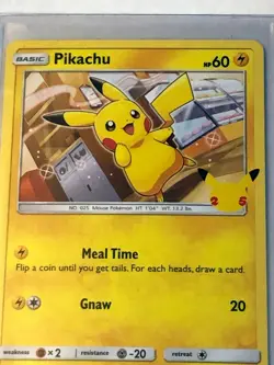 2021 Pokemon McDonalds 25th Anniversary Pikachu #25/25 NON-HOLO - Image 2
