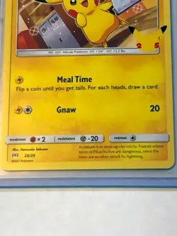 2021 Pokemon McDonalds 25th Anniversary Pikachu #25/25 NON-HOLO - Image 3
