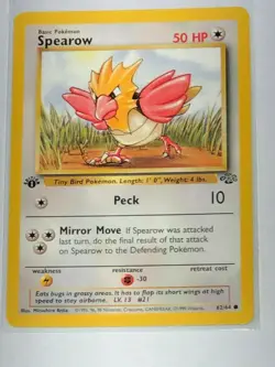 Spearow #62/64 1st Edition Jungle Common Pokemon Card 1999 WOTC - Image 1
