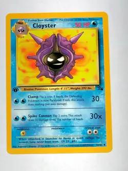 Cloyster #32/62 1st Edition Fossil Pokemon Card 1999 WOTC - Image 1