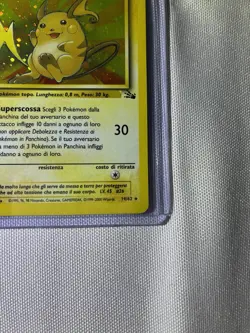 Pokemon Raichu Fossil Holo Rare 14/62 Unlimited Italian 1999 LP - Image 4
