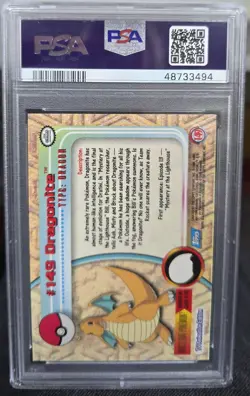 PSA 9 2000 TOPPS POKEMON TV DRAGONITE FOIL #149 BLUE LOGO MINT (P9) - Image 2
