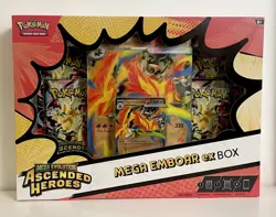 Pokemon TCG Mega Evolution Ascended Heroes Mega Emboar EX Box NEW - Image 1
