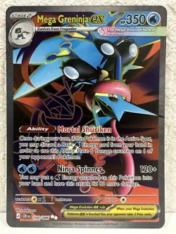 Pokemon TCG Chaos Rising Mega Greninja ex 100/86 Ultra Rare Holo Pack Fresh NM - Image 1