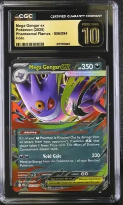 Pokemon Phantasmal Flames Mega Gengar ex 056/094 CGC PRISTINE 10 - Image 1