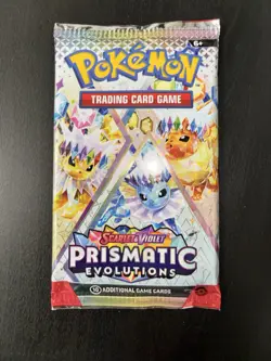 22.4g! HEAVY S&V Prismatic Evolutions Booster Pack Pokemon TCG -Vaporeon Art - Image 2
