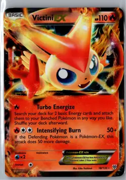 Victini EX 18/135 Holo EX Rare Plasma Storm Pokemon Lightly Played - Image 1