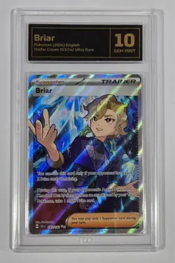 Pokemon Slab: Briar - 163/142 - SCR - Graded TCG Gem Mint 10 - Image 1