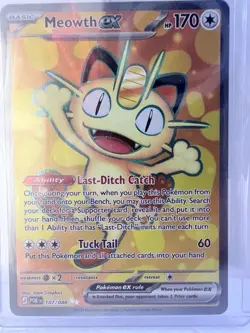 Meowth ex 107/088 Pokemon Me03: Perfect Order Full Art Holo - Image 2