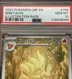 Pokemon Ninetales 199/197 IR Obsidian Flames #199 Rare Holo GEM MINT PSA 10 - Image 4