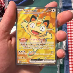 Pokemon TCG Meowth ex Full Art Holo Ultra Rare 107/089 Prismatic Evolutions Eng - Image 1