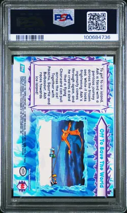 2000 TOPPS POKEMON THE MOVIE 2000 FOIL #48 OFF TO SAVE THE WORLD PSA 10 - Image 2
